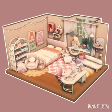 Sims Household Ideas, Sims 4 Cute Bedroom, Sims Room Decor, Bedroom Ideas For Parents, Sims Room Ideas Bedrooms, Sims Decor Ideas, Sims 4 Rooms Ideas, Parents Bedroom Ideas, Sims 4 Playroom