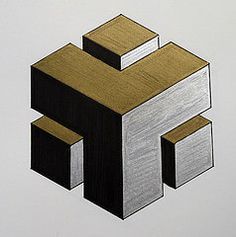 3d Monster, Geometric Sculpture, Graph Paper Art, Geometric Drawing, Cube Design, 3d Drawings, Illusion Art, 가을 패션, Op Art