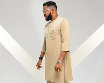 Senator Styles For Men, King Hassan, Senator Styles, Senator Wears, Costume Africain, African Wear Styles For Men, Gents Kurta, Striped Pant, African Dashiki