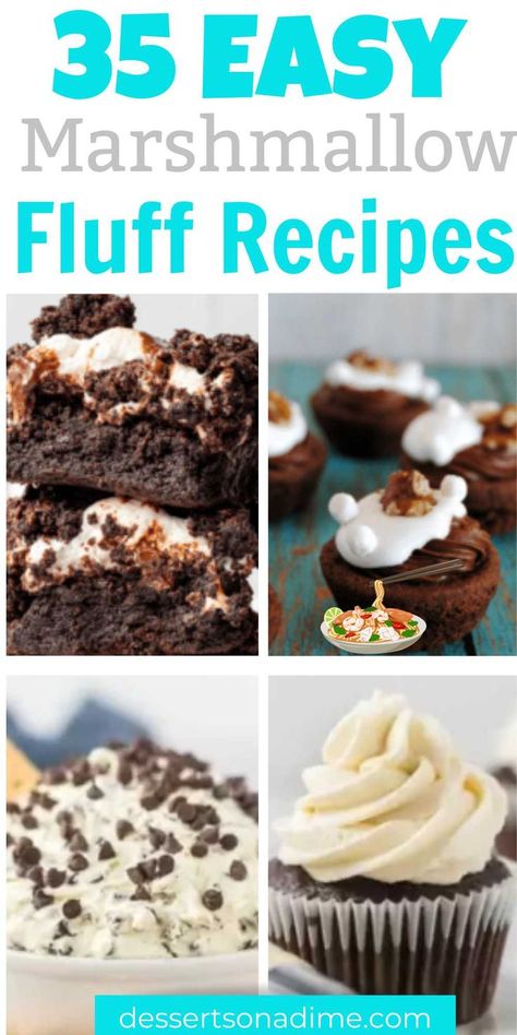 Recipes With Marshmallow Fluff, Marshmallow Fluff Recipes Desserts, Recipes Using Marshmallows, Marshmallow Fluff Fudge, Fluff Recipes, Blondie Dessert, Marshmallow Fluff Recipes, Homemade Marshmallow Fluff, Fruit Dips