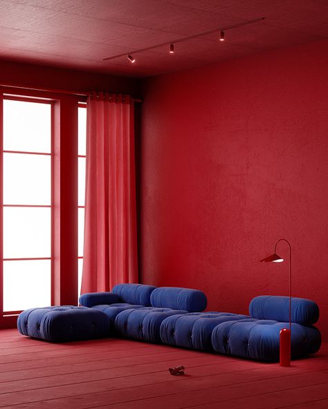 Camaleonda Sofa, Red Interior Design, Product Visualization, Pastel House, Arch Daily, Red Interior, Red Interiors, Dream Spaces, Feel Inspired