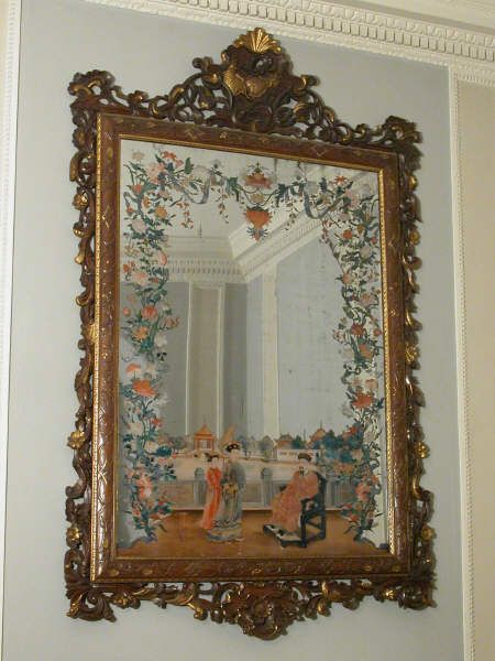 Chinese Mirror, Eglomise Mirror, Diy Mirror Wall Decor, Antique Mirror Diy, Painted Mirror Art, Verre Eglomise, Antiqued Mirror, Distressed Mirror, Old Mirrors