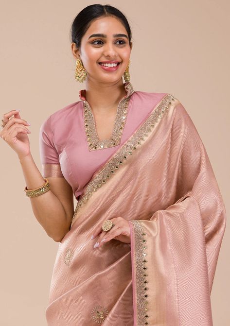 Classic Blouse Designs For Saree, Short Sleeve Blouse Designs Saree, Blouse Designs For Saree, Brocade Blouse Designs, Long Blouse Designs, Blouse Designs Catalogue, Saree Blouse Neck Designs, New Saree Blouse Designs, Latest Model Blouse Designs