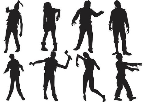 spooky-human-shadow-cutout Zombie Pose, Zombie Silhouette, Zombie Vector, Human Shadow, Zombie Birthday Parties, Hand Silhouette, Zombie Birthday, Photoshop Text Effects, Photoshop Text