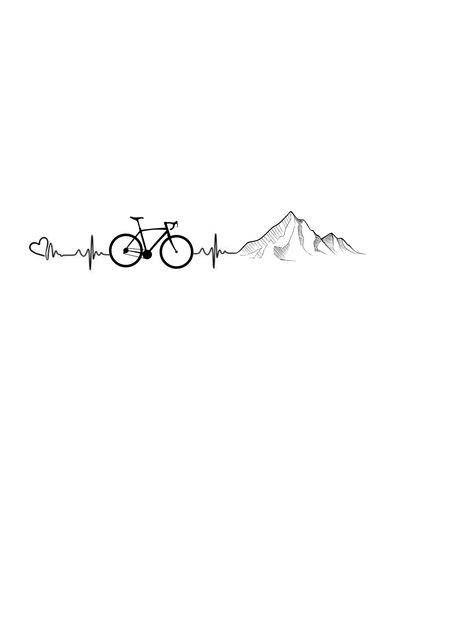 Small Bycicle Tattoo, Bike With Basket Tattoo, Fine Line Bicycle Tattoo, Cycling Tattoos Women, Bicycle Tattoo For Women, Bike Life Tattoo, Tattoo Ideas Adventure, Mountain Biking Tattoo, Bike Tattoo Design