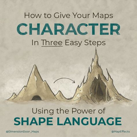 Map Effects, Fantasy Map Maker, Shape Language, Emotional Triggers, Map Sketch, Fantasy Map Making, Map Symbols, World Map Design, Fantasy World Map