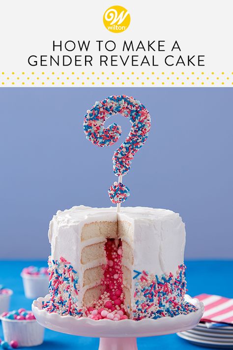 Gender Reveal Cake Recipe, Gender Reveal Cake Diy, Baby Gender Reveal Party Ideas, Reveal Cake Ideas, Gender Reveal Cake Ideas, Gender Reveal Dessert, Baby Shower Gender Reveal Cake, Baby Reveal Ideas, Baby Reveal Cakes