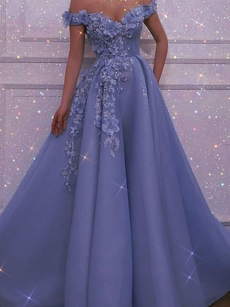 Perrywinkle Prom Dress, Glaucous Wedding Dress, Glaucous Dress, Periwinkle Blue Gown, Periwinkle Dress Aesthetic, Princess Ball Gowns Blue, Periwinkle Blue Prom Dress, Periwinkle Ball Gown, Prom Dress Periwinkle