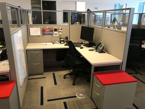 Used Haworth Compose - Tall Panels - Used Cubicles Design Kantor, Corporate Office Design, Office Cubicle, File Box, Private Office, Office Interior, Corporate Office, Herman Miller, Cubicle