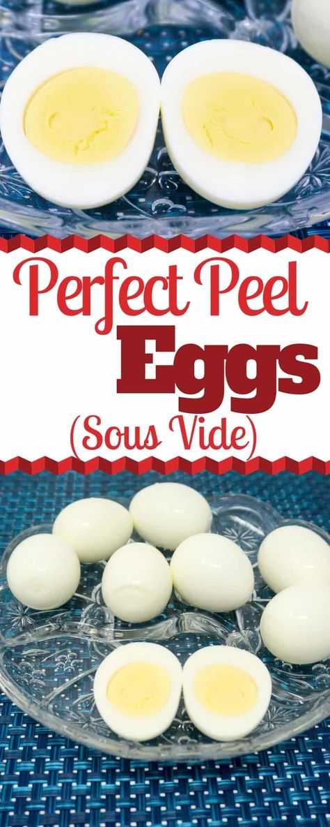 Sous Vide Recipes Eggs, Sous Vide Eggs, Joule Sous Vide, Devilled Eggs Recipe Best, Hard Boiled Egg Recipes, Boil Eggs, Peeling Hard Boiled Eggs, Sous Vide Egg, Making Hard Boiled Eggs