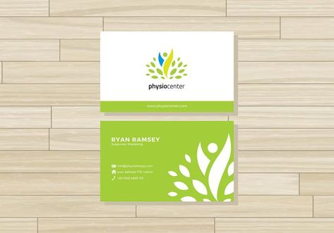 Physiotherapy Business Card, Visiting Card Ideas, Company Name Ideas, Medical Business Card, Business Card Logo Design, Graphic Design Business Card, Visiting Card Design, Free Business Card Templates, Visiting Card