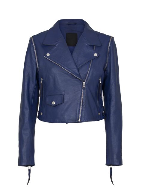 JUST FEMALE SS 2014 // DAGMAR LEATHER JACKET Dark Blue Leather Jacket, Leather Jacket Aesthetic, Jacket Aesthetic, Blue Leather Jacket, Blue Leather, Denim Jacket, Dark Blue, Outfit Ideas, Leather Jacket