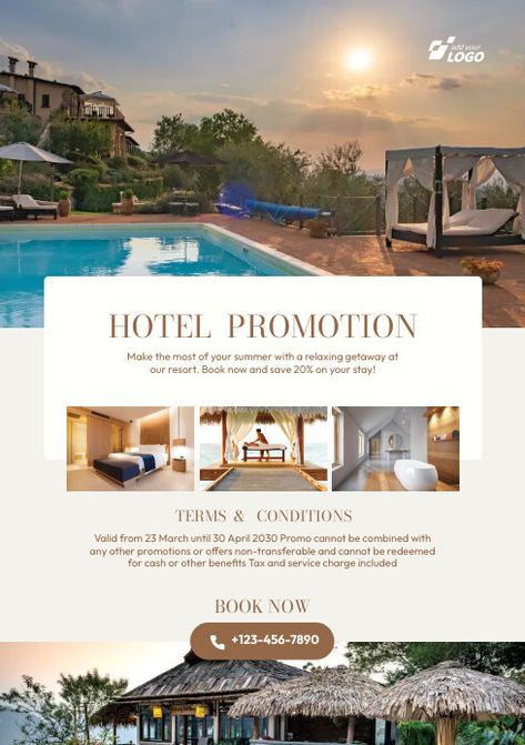 Luxury Print Ad, Luxury Flyer Design, Hotel Flyer Design, Hotel Creative Ads, Hotel Social Media Post, Resort Ads, Hotel Magazine, Hotel Poster, Promotion Flyer