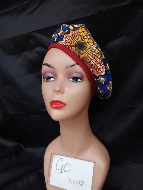 Zara Cap With Ankara, African Traditional Hats For Women, Ankara Sun Hat, Ankara Fascinator, Ankara Turban Cap, Ankara Accessories, Fascinator Hats Wedding, Head Tie, Stylish Caps