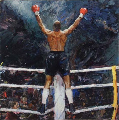 Boxing Victory Mighty Mike, Sports Painting, Muhammed Ali, Boxing Posters, Retro Tin Signs, Dorm Art, Funny Wall Art, Sports Wall Art, Sports Wall