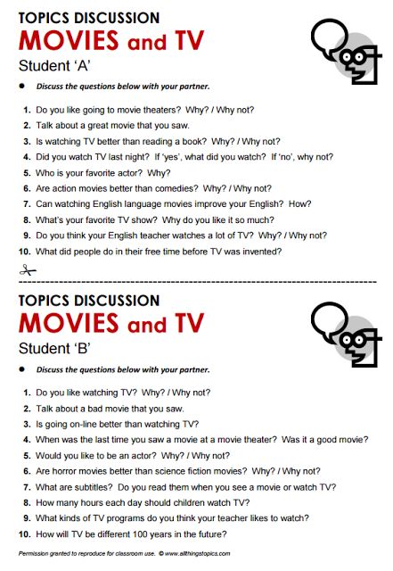 English teacher: Discussing Movies (or Films) :) Topics Discussion Learning English, Speaking English Topic, Speaking Topics English, Movie Vocabulary, Movie Questions, Speaking Topics, Speaking Activities English, English Conversation Learning, Esl English