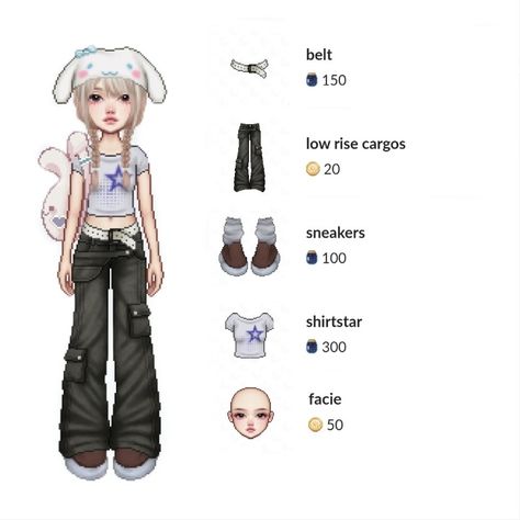 Items link in comment section Everskies Items Id, Everskies Face Tutorial, Newjeans Inspired Outfit, Everskies Items, Everskies Face, Virtual Aesthetic, Face Tutorial, Character Art, Outfit Inspirations