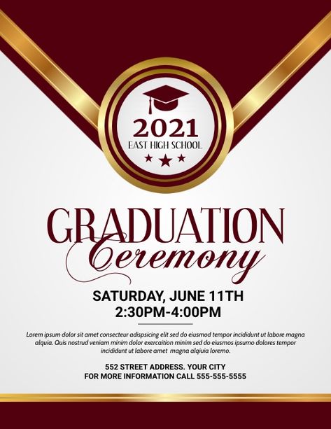 graduation flyer templates, graduation announcement, graduation ceremony flyer invitation, school graduation flyer 2021, graduate invite celebration flyer. School Invitation Card Design, Invitation Card Design For Graduation, Convocation Invitation Card, Invitation For Graduation, Graduation Flyer Design Ideas, Graduation Flyer Design, School Invitation Card, Graduation Party Flyer Design, Graduation Ceremony Invitation Template