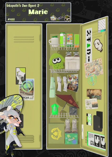 Alterna Splatoon, Splatoon Apartment, Splatoon 3 Lockers, Splatoon 3 Locker Ideas, Splatoon Base, Splatoon Fits, Splatoon Locker Ideas, Splatoon Room, Splatoon Locker