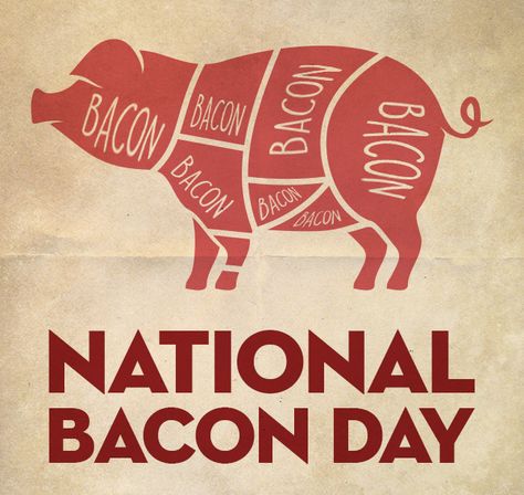 National Bacon Day, Bacon Day, Real Fake, Signs Funny, The More You Know, Funny Signs, Pigs, Bacon, Apartment