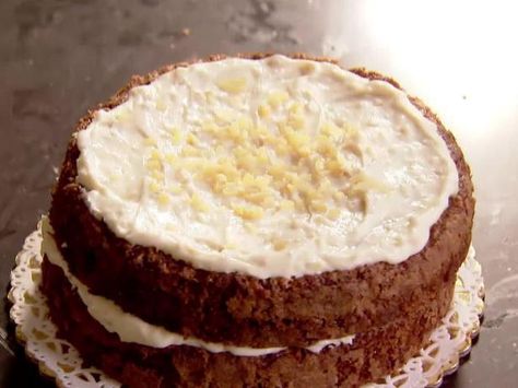 Get Carrot Cake with Ginger Mascarpone Frosting Recipe from Food Network Ina Garten Carrot Cake, Mascarpone Frosting Recipe, Pineapple Cake Recipe, Homemade Carrot Cake, Mascarpone Frosting, Pineapple Cake, Frosting Recipe, Carrot Cake Recipe, Frosting Recipes