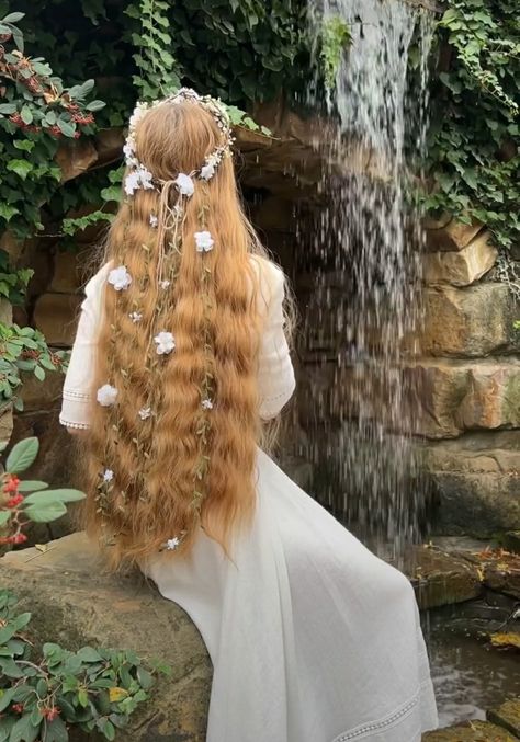 Cottagecore | sonya_sedova Sonya Sedova, Fairy Hair, Fantasy Magic, Princess Core, Fantasy Portraits, Fantasy Hair, Princess Aesthetic, 50 Shades, Aesthetic Hair