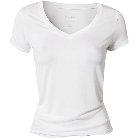 Calvin Klein Pure V-Neck ($35) ❤ liked on Polyvore featuring tops, t-shirts, shirts, short sleeve, white, nightwear, underwear, womens-fashion, white tee and vneck t shirts White Short Sleeve Shirt, Outfit Png, Shirts Short Sleeve, Neue Outfits, Pretty Blouses, Simple Shirts, White Shirts, T Shirt And Shorts, Dream Clothes