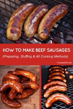 All Beef Sausage Recipes, Beef Bratwurst Recipes, Smoked Sausages Recipe, Beef Sausages Recipe, Sausage Homemade Recipes, Beef Hotdogs Recipe, Homemade Smoked Sausage, How To Make Deli Meat, Home Made Sausage Recipes