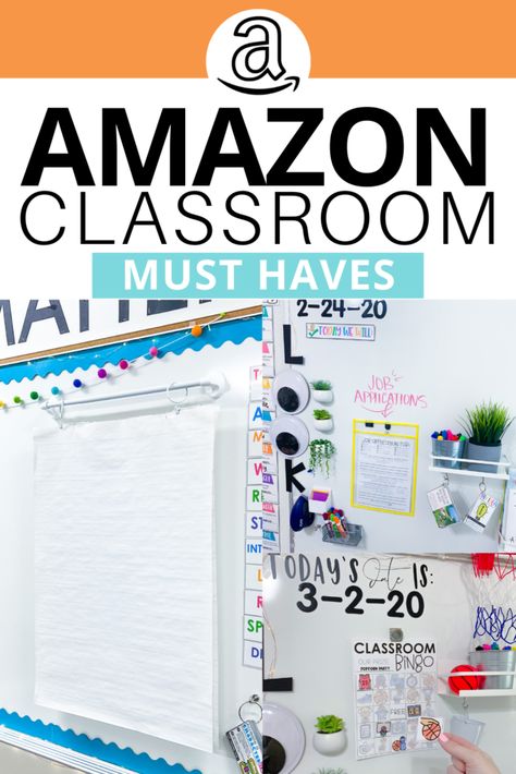 Amazon classroom musthaves that will create a cute and functional whiteboard space. A few inexpensive pieces can make a big impact! Classroom Whiteboard Organization Elementary, Classroom Whiteboard Organization High School, Classroom Whiteboard Organization, Amazon Classroom, Classroom Jobs Board, Whiteboard Organization, Classroom Must Haves, Classroom Whiteboard, Elementary Classroom Themes