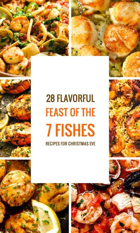 Seven Fishes Recipes, Feast Of The Seven Fishes, Italian Christmas Recipes, Recipes For Christmas, 7 Fishes, Seven Fishes, Christmas Eve Dinner, Scallop Recipes, Italian Christmas