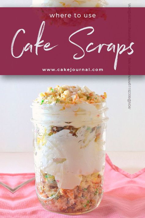 Do you find yourself with leftover cakes scraps, or cupcakes every time you make one of these sweet treats? Why not think about delicious ways to put those cake scraps to use? You can make cake parfait cups, cake pops — or use them for #cakedecorating — Go ahead and try some of these ideas for delicious ways to put cake scraps to use and let us know how they turn out! cakejournal.com #delicious #cakescraps #leftovercake Leftover Birthday Cake Ideas, What To Do With Leftover Cake Scraps, Leftover Cupcakes Ideas, Cake Crumbs Leftover, What To Do With Cake Scraps, What To Do With Leftover Cake, Cake Scraps Ideas, Cake Parfait Cups, Leftover Cake Recipes