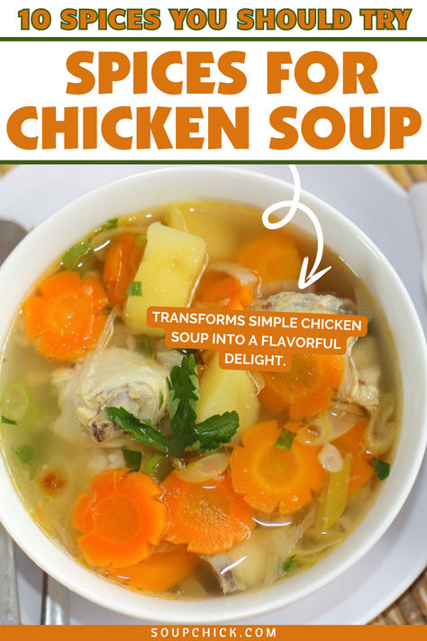 Spices For Chicken Soup Chicken Soup Seasoning Recipe, Chicken Soup Spices, Simple Chicken Broth Soup, Spices For Chicken Soup, Grandmas Chicken Soup, Jewish Chicken Soup Recipes, Best Chicken Soup Recipes Homemade, Chicken Soup Ideas, Best Spices For Chicken