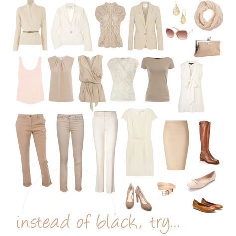 Black is too easy to get away with. This beige color palette is light and neutral and can be combined with other colors easily! Minimal Wardrobe, Mode Tips, Clothes And Shoes, Capsule Outfits, Retro Mode, Mode Casual, Bright Spring, Fashion Capsule, Light Spring