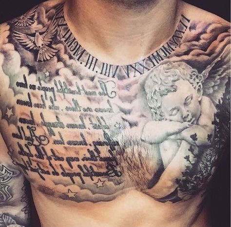 Eye Chest Tattoo For Men, Religious Chest Tattoo, Chest Tattoo Man, Full Chest Tattoo Men, Men Chest Tattoo Ideas, Chest Tattoos Men, Best Chest Tattoos For Men, Back Piece Tattoo Men, Men Chest Tattoo