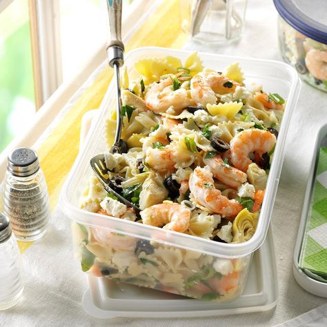 Artichoke Shrimp Pasta Salad Shrimp Artichoke, Everyday Salad, Shrimp Pasta Salad, Artichoke Salad, Easy Pasta Salad Recipe, Layered Salad, Salad Pasta, Pasta Salad Recipe, Easy Pasta Salad