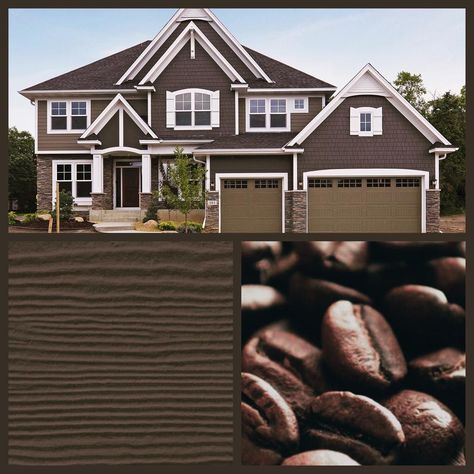 Rich Espresso Brown Siding, James Hardie Siding Colors, Brown House Exterior, Best Exterior House Paint, Boston House, Exterior House Siding, Hardie Siding, House Paint Color Combination, Farmhouse Paint Colors