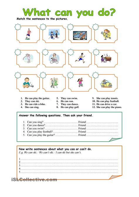 Can/Can't for abilities-exercises English Grammar For Kids, Grammar For Kids, English Activities For Kids, English Exercises, English Grammar Worksheets, English Worksheets For Kids, Letter Worksheets, English Lessons For Kids, English Activities