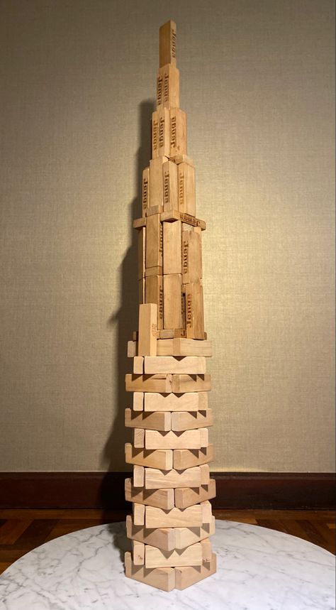 Jenga Building Ideas, Jenga Tower, Jenga Game, Jenga Blocks, Wood Games, Stained Glass Crafts, Just A Game, Architecture Model, Glass Crafts