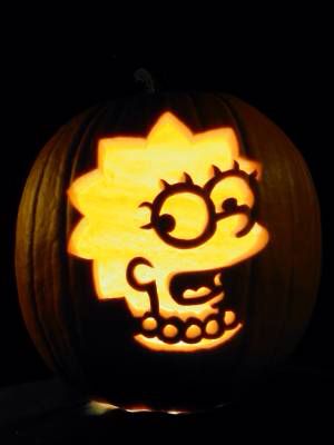 Lisa Simpson pumpkin carving Pumpkin Carving Ideas Pokemon, Simpsons Pumpkin Carving, Simpsons Pumpkin, Simpsons Party, The Simpsons Show, Pumpkin Carving Tools, Disney Pumpkin Carving, Halloween Board, Pumkin Carving