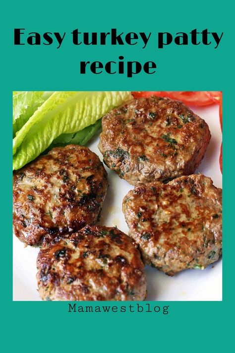 Easy healthy turkey patty recipe – Mama West Turkey Patties Healthy, Turkey Patties Recipe, Ground Turkey Patties, Turkey Mince Recipes, Recipe Ingredients List, Turkey Patties, Patty Recipe, Minced Meat Recipe, Cauliflower Soup Recipes