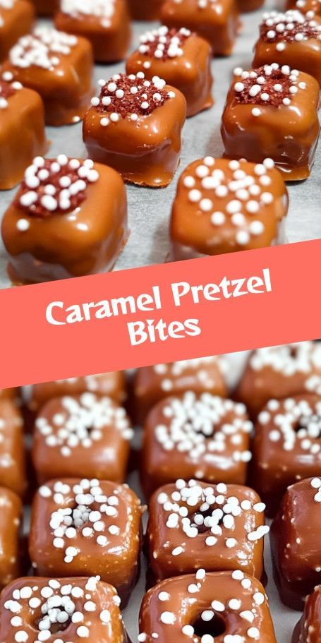 Caramel Pretzel Delight Bites Recipe | Sweet & Salty Treat Discover the perfect balance of sweet and salty with these Caramel Pretzel Delight Bites. Easy to make and bursting with flavor, these treats combine rich caramel, crunchy pretzels, and luscious chocolate. Ideal for snack time or party treats, they're sure to satisfy your cravings. #CaramelPretzel #SweetTreats #EasyRecipes Caramel Pretzel Bites, Pretzel Chocolate Bites, Caramel Bites, Pretzel Treats, Caramel Pretzels, Salty Treats, Caramel Candy, Recipe Sweet, Chocolate Pretzels