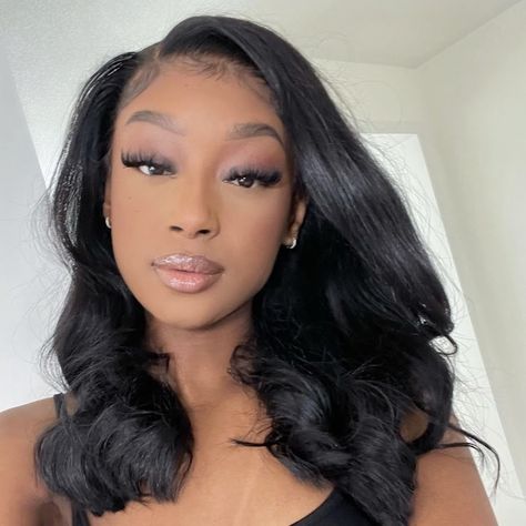 Fatima Bah, 4c Silk Press, Prom Hair Medium, Jet Black Hair, Quick Weave Hairstyles, Shoulder Hair, Silk Press, 4c Hairstyles, Shoulder Length Hair