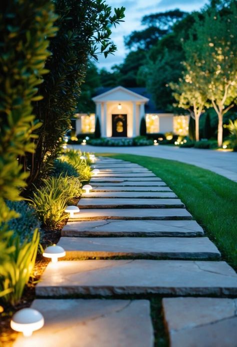 21+ Driveway Entry Landscaping Ideas 2 Half Moon Driveway Ideas, Garden With Walkway, Entry Landscaping Ideas, Driveway Landscaping Ideas, Driveway Entry Landscaping, Entry Landscaping, Driveway Border, Driveway Edging, Entrance Landscaping