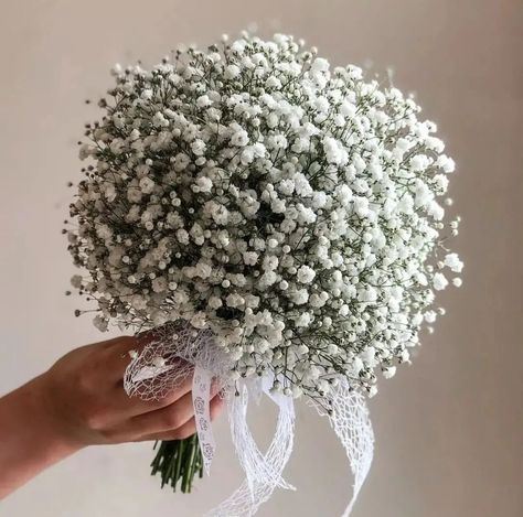 Gypsophila Bridesmaid Bouquet, Brides Flowers Bouquet, Elegant Wedding Bouquets, Simple Wedding Bouquets, Bridesmaids Bouquet, Wedding Bouquets Bride, Bridal Bouquet Flowers, Bride Flowers, Baby's Breath