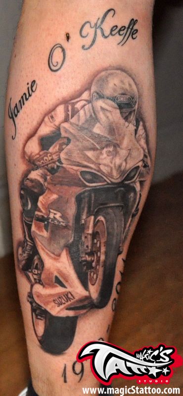 MOTOBIKE TATTOO BY ME :) SUZUKI   JAMIE O'KEEFFE . DONE IN CORK IRELAND Suzuki Logo, Motorcycle Tattoos, Cork Ireland, O Keeffe, Cork, Piercings, Tattoos, Quick Saves