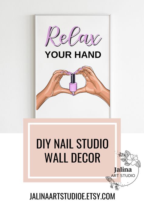 Nail Tech Decor, Nail Room Decor, Nail Salon Wall Art, Beauty Studio Decor, Tech Decor, Manicure Station, Brow Studio, Salon Wall Art, Nail Salon Decor