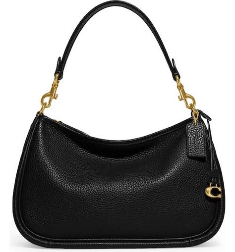 Girly Bags, Pretty Bags, Trending Handbag, Black Purses, Cute Bags, Black Cross Body Bag, Coach Purses, Pebbled Leather, Handbag Accessories