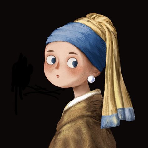 Girl With Pearl Earring Costume, Girl With A Pearl Earring Costume, Wallpaper Bagus, The Pearl Earring Painting, Girl With Pearl Earring Art, Girl With The Pearl Earring, Girl With Pearl Earring, Girl With A Pearl Earring, Illustration Art Kids