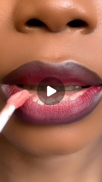 Lip Color For Dark Skin Women, Dark Skin Red Lipstick, Red Ombre Lips, Ombre Lips Tutorial, Lipstick On Brown Skin, Red Lips Tutorial, Ombré Lips, Natural Lipstick Colors, Ombre Lipstick