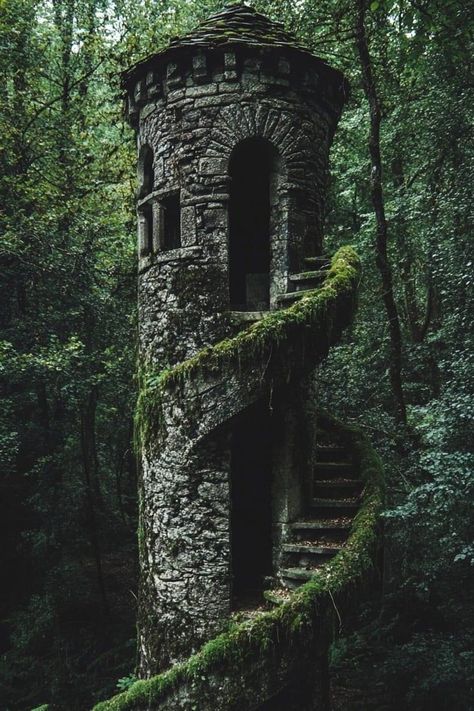 Jungle Survival, Hobbit Garden, Wild Animals Attack, Lost In The Forest, Castle Exterior, Gothic Artwork, Dense Forest, Tower Stand, Mysterious Places